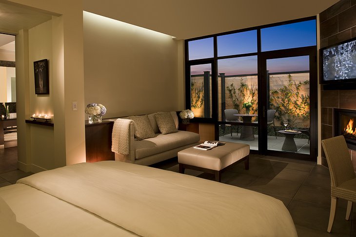 Bardessono suite with private balcony