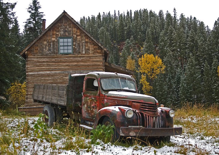 Vintage truck in Dunton Hot Springs