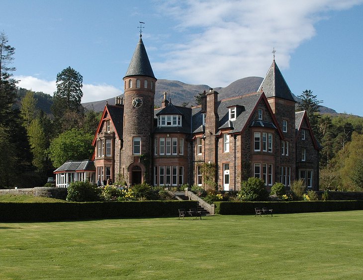 The Torridon Hotel castle and garden