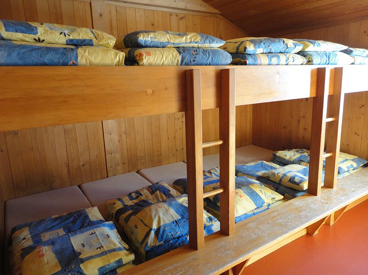 Mönchsjoch Hut dormitory