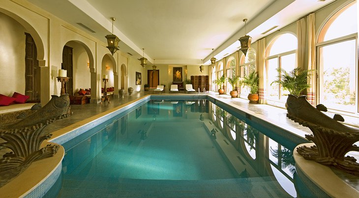 Kasbah Tamadot inside swimming pool