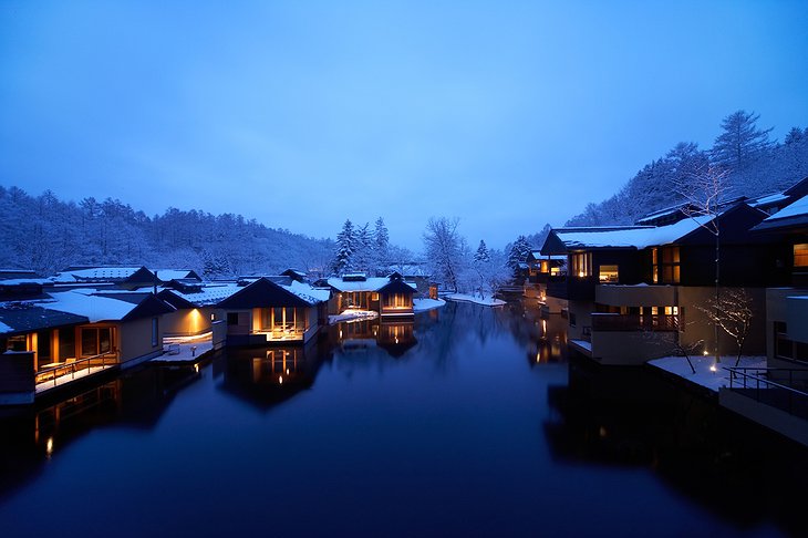 Hoshinoya Karuizawa resort in winter