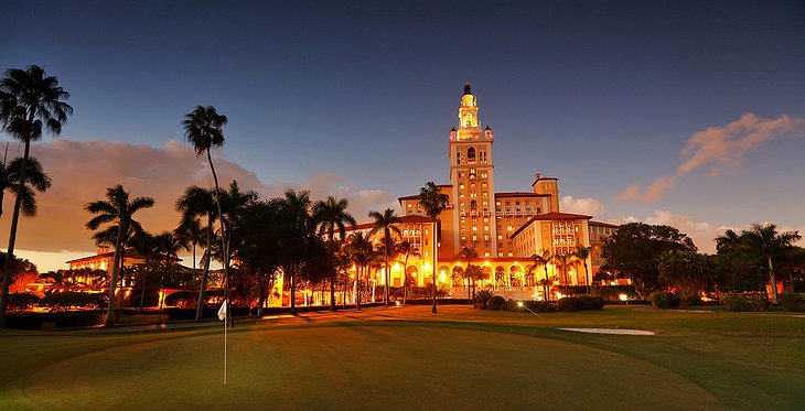 Biltmore Hotel Miami Building by Night