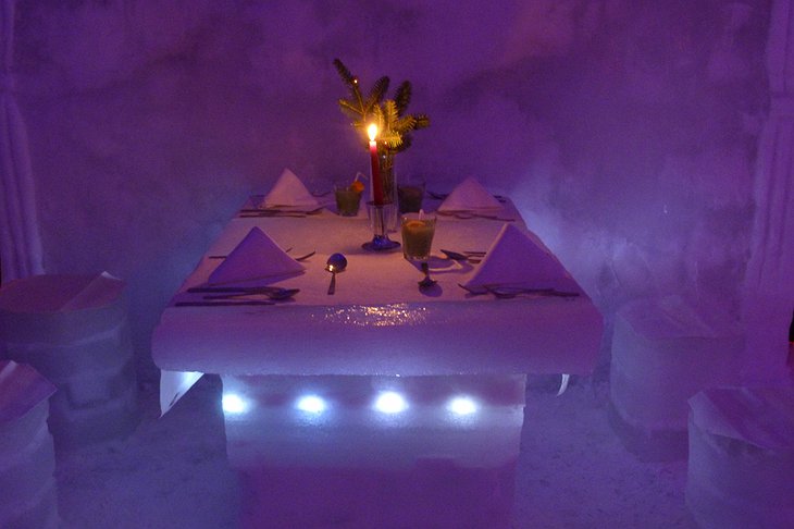 Ice Hotel Romania dinner