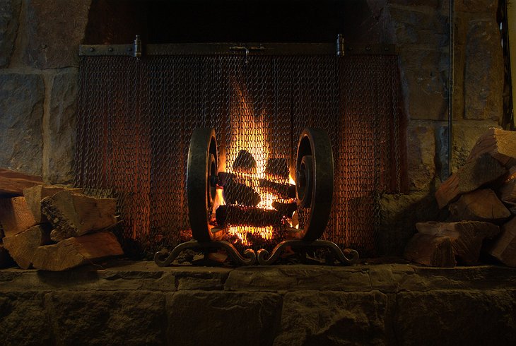 Timberline Lodge fireplace