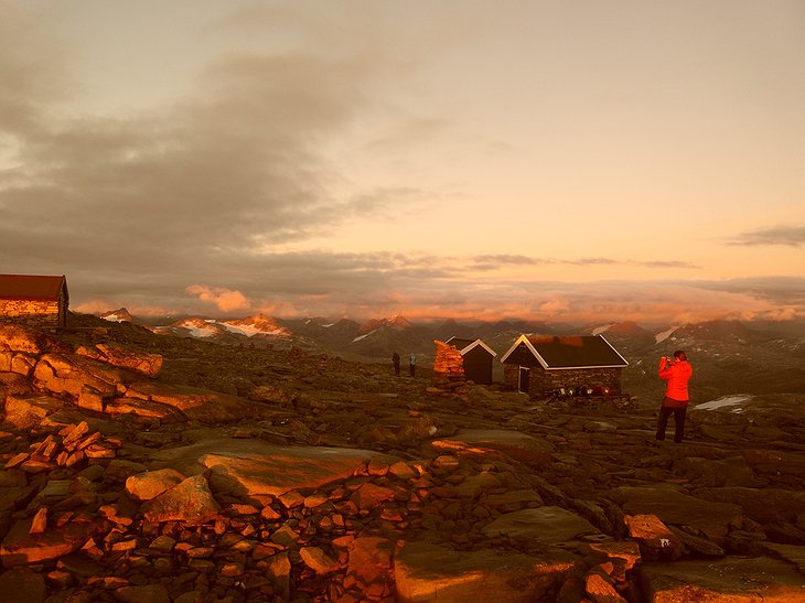 Mountain view at sunset