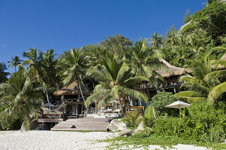 Luxury bungalows on North Island