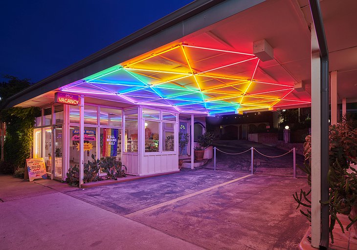 Austin Motel Carport Neon