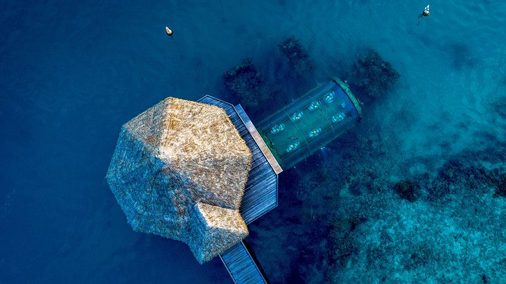 Ithaa Undersea Restaurant Aerial