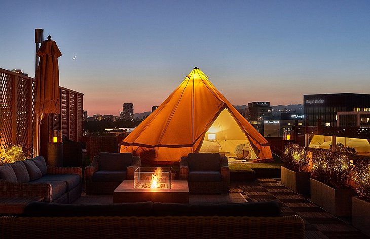Beverly Wilshire Hotel Veranda Suite Rooftop Tent
