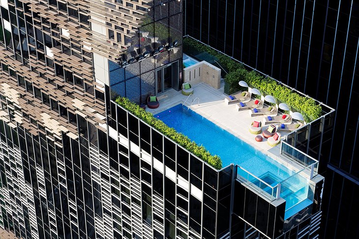 Hotel Indigo Hong Kong infinity pool aerial