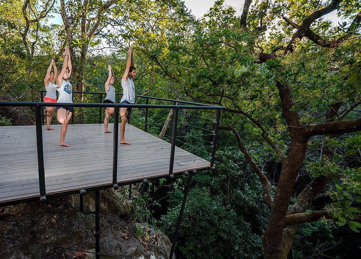 Rio Perdido lodge yoga class