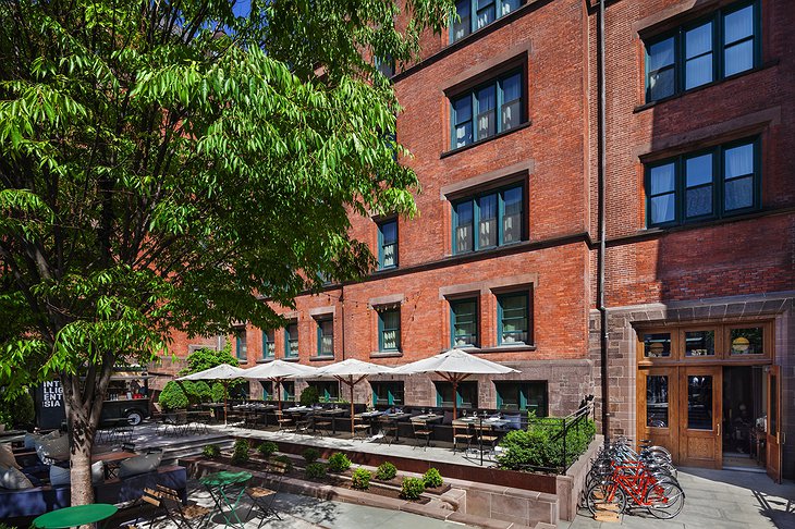 The High Line Hotel front garden