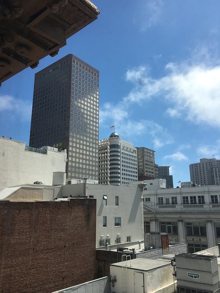 San Francisco city views from Hotel Triton