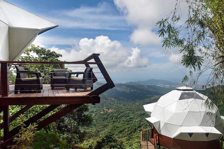 Trekker Glamping Dome Balcony