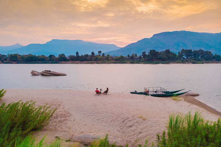 Mekong River Sandy Beach Dinner