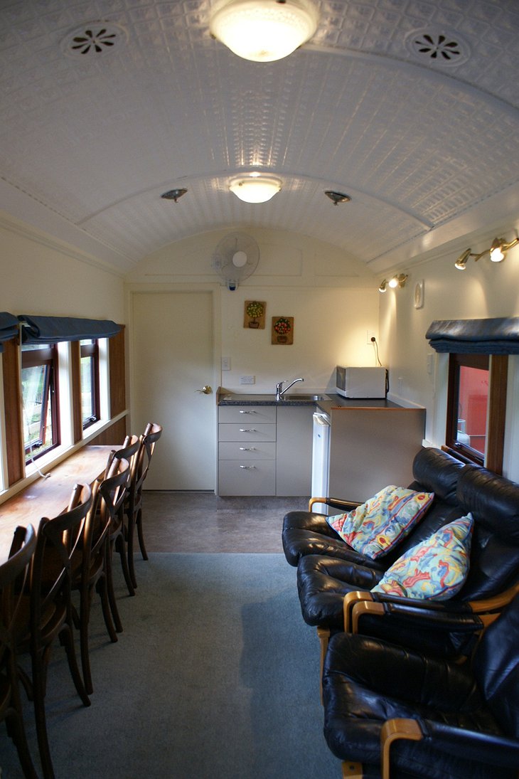 Train motel interior