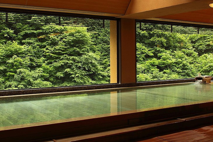 Nishiyama Onsen Keiunkan indoor pool and hot tub