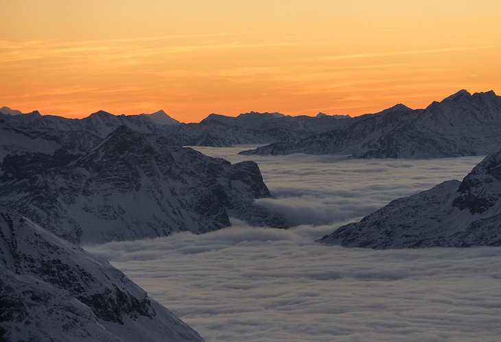 Clouds above Alps