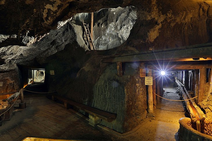 Wieliczka Salt Mine Is Deep And Dark.