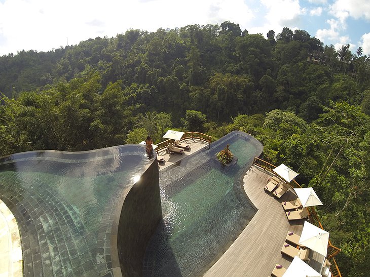 The world's best swimming pool at Hanging Gardens Ubud