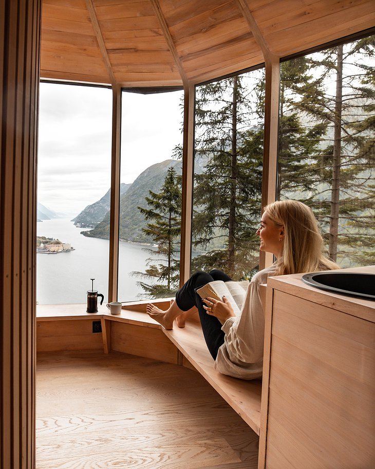 Woodnest Living Room Overlooking The Sørfjord