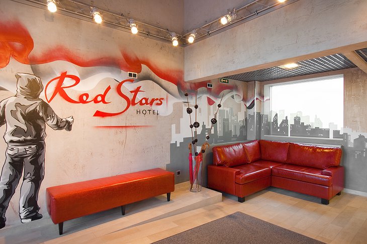Red Stars Hotel lobby