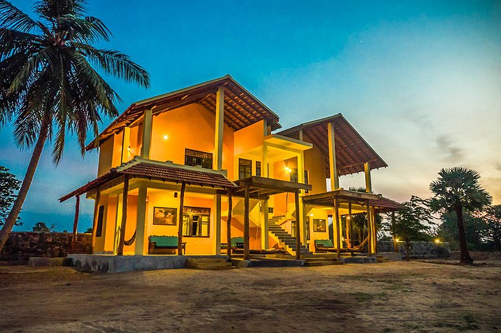 Elephant Road Resort building at night