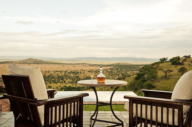 Singita Sasakwa Lodge private balcony