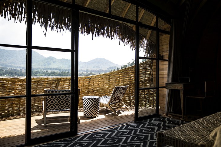 Bisate Lodge private balcony