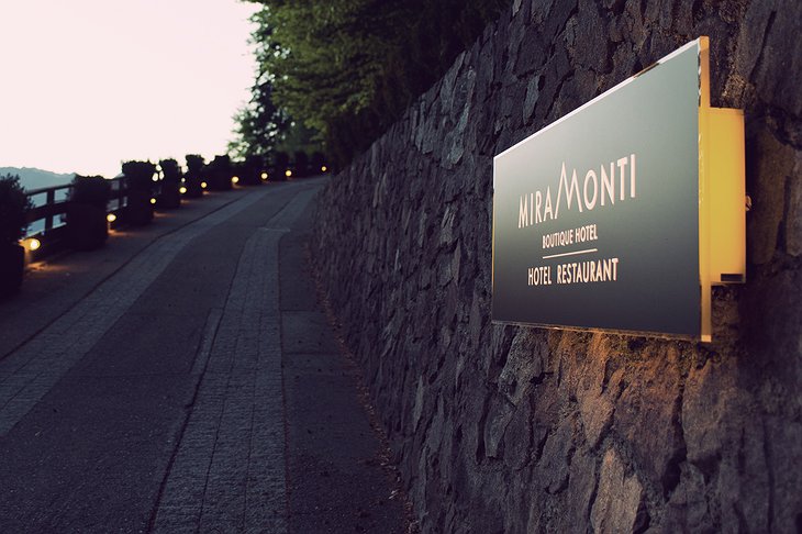 Miramonti Boutique Hotel road sign