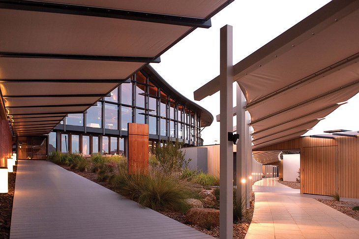 Saffire Freycinet hotel facade and walkways