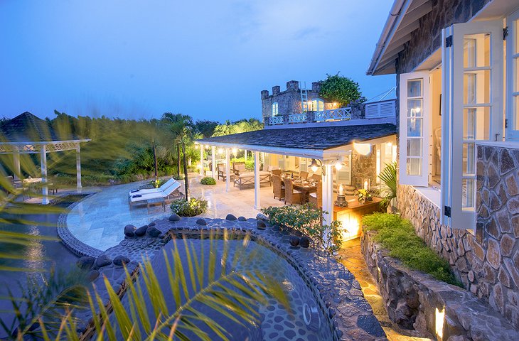 Mustique Island villa with multiple pools