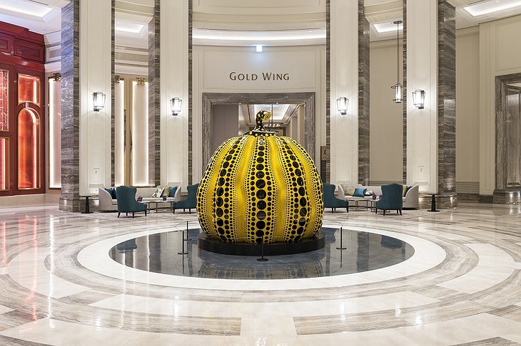 Gigantic Pumpkin in the Lobby of Art Paradiso