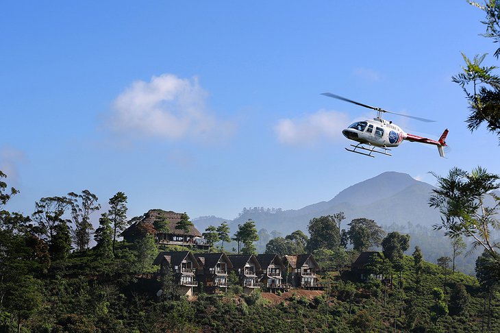98 Acres Resort & Spa Arriving by Helicopter