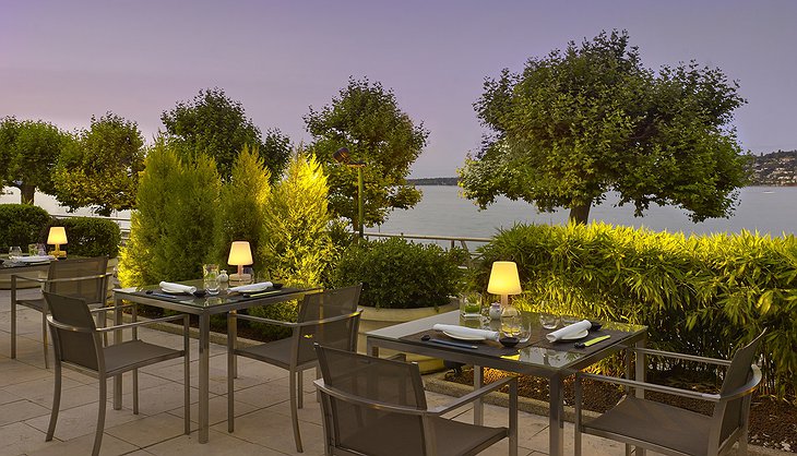 Umami Restaurant Geneva dining with lake views
