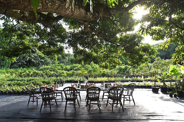 Belle Mont Farm garden dining