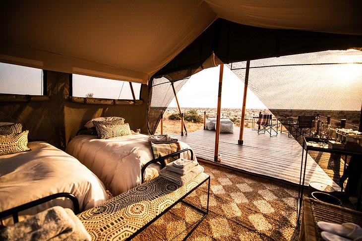 The Malori At Tswalu Tent Kalahari Desert View