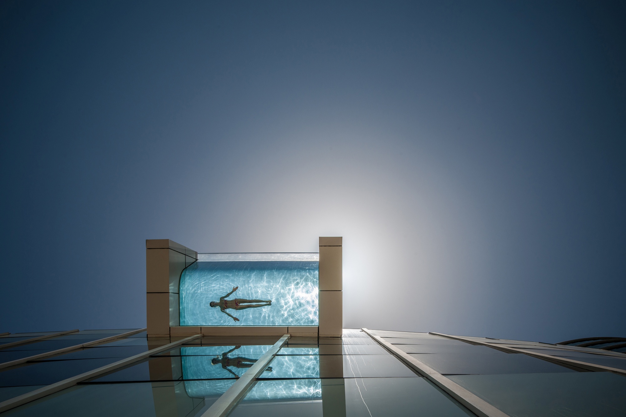 glass skyscraper pool glass skyscraper pool