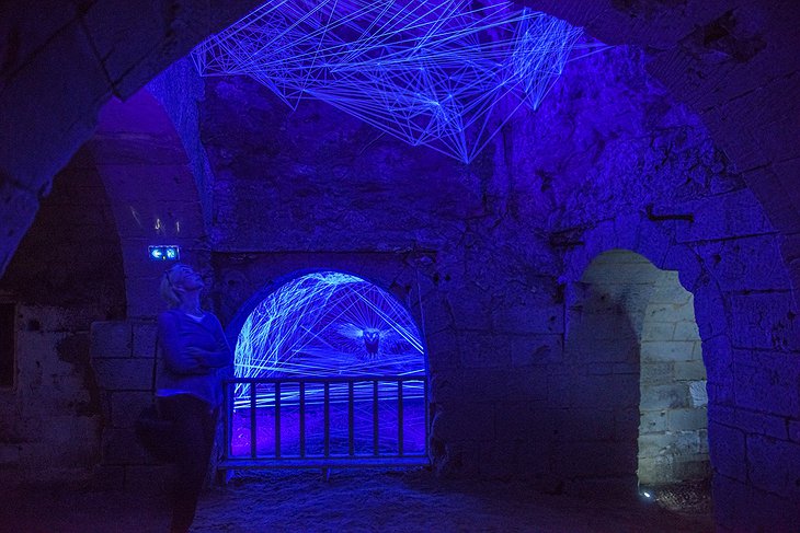 Fontevraud Abbey museum light show