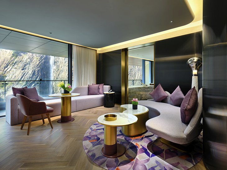 InterContinental Shanghai Wonderland InterContinental Suite Waterfall View Living Room