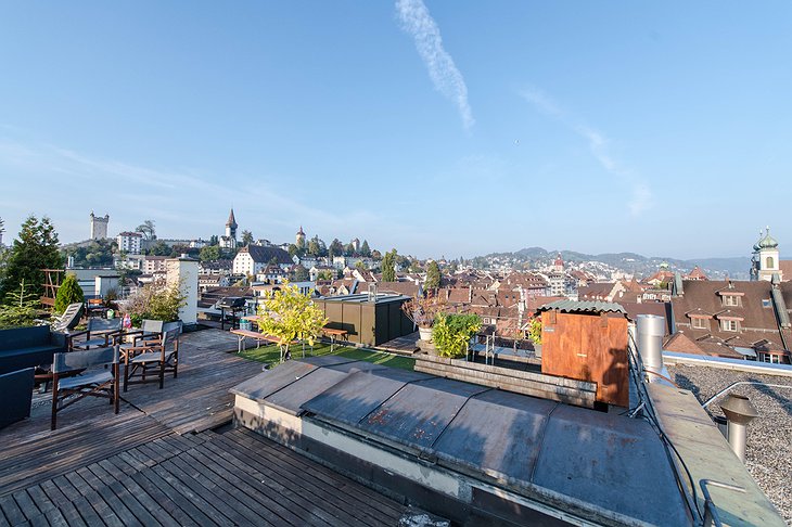 Capsule Hotel Lucerne Rooftop Terrace