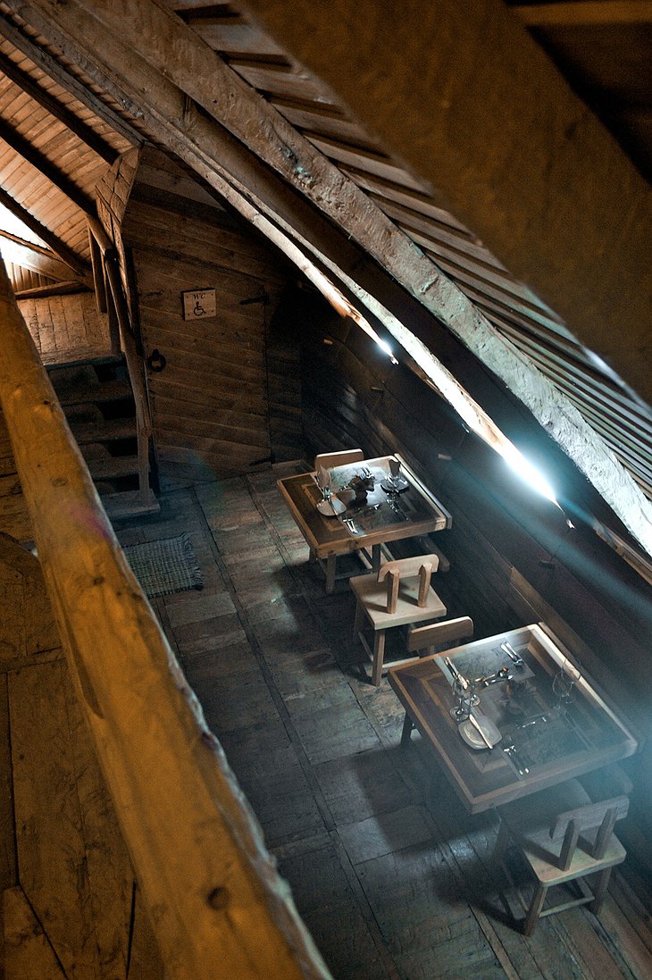 View from the top to the restuarant