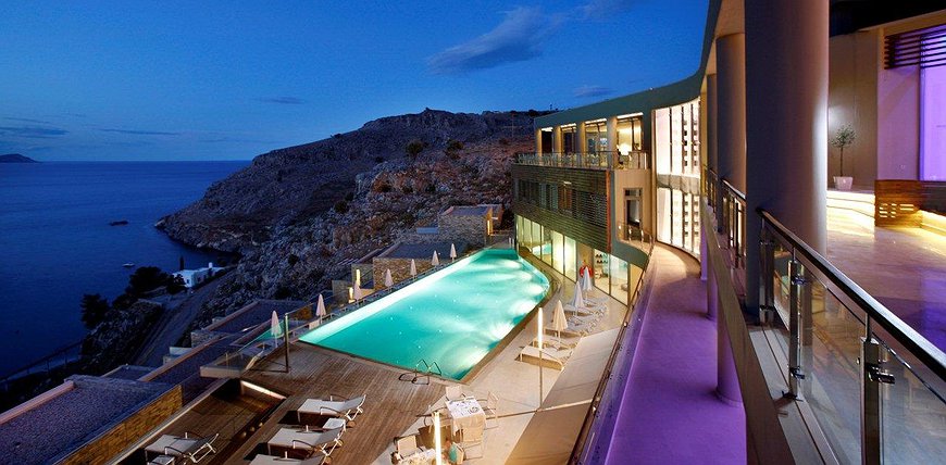 Lindos Blu - Sitting Atop Of The Rocky Hillside On Rhodes