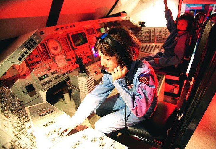 Cockpit of the spaceship