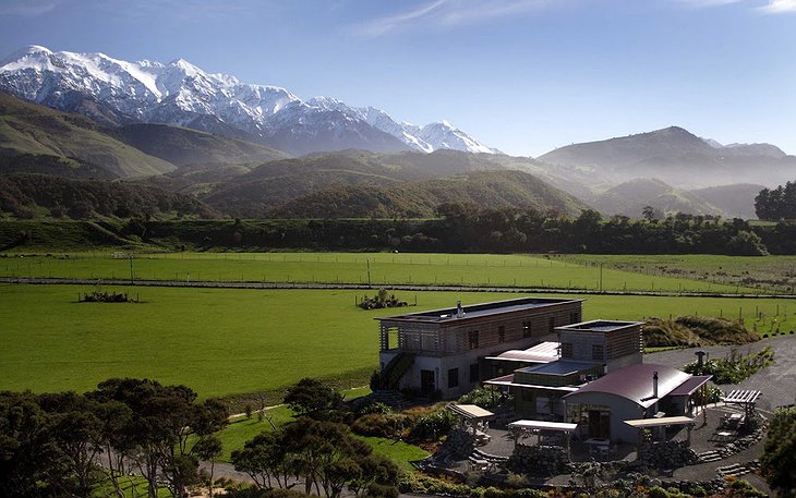 Hapuku Lodge from the air