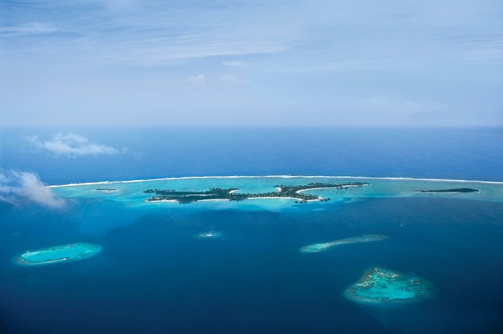 Kaafu Atoll, Reethi Rah resort aerial view