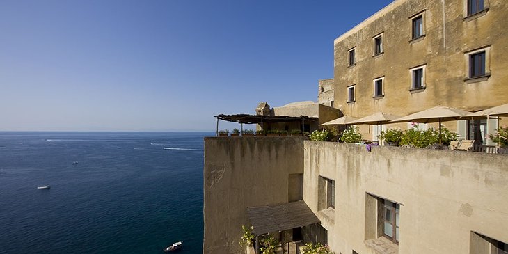 Albergo Il Monastero panorama view on Mediterranean sea from the terrace