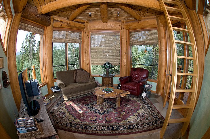 The Lodge at Chilko Lake room with windows all around