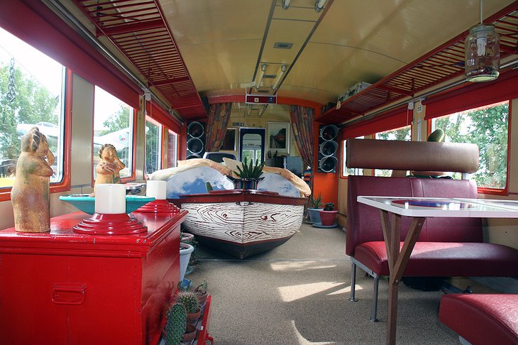 Tram hotel interior